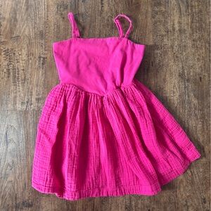 GAP Girls Bright Pink Cotton Sundress
